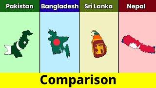 Pakistan vs Bangladesh vs Srilanka vs Nepal  South Asian Countries Comparison  Data Duck