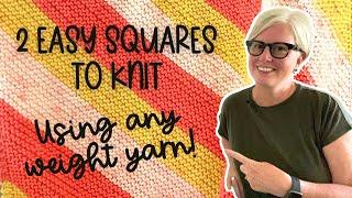 YouTube Sweater Project Update + 2 Easy Squares to Knit