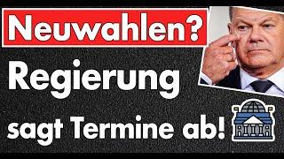 Neuwahlen? Regierung sagt Termine & Veranstaltungen ab Fraktionen bereiten neue Wahlprogramme vor.