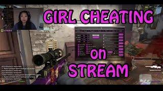 Asian Girl Cheats on STREAM playing CSGO SUBSCRIBE