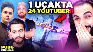 24 YOUTUBER 1 UÇAKTA OLURSA??  EFSANE RUNİK GÜÇ TURNUVASI  PUBG MOBILE