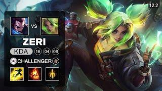 Zeri Mid vs Yasuo - KR Challenger - Season 12 Patch 12.2