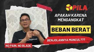 apakah karena mengangkat beban berat…benjolannya muncul 