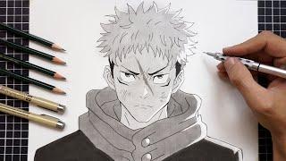 Easy Step by Step Drawing Itadori Yuji from Jujutsu Kaisen Season 2