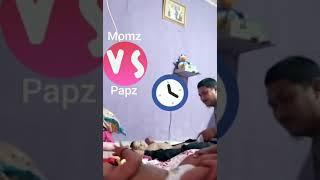 habis bermain ganti baju dulu sebelum bobo. moms vs papa