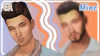 Turning EA Starter Sims into MY Sims  Sims 4 CAS Challenge  Full CC List + Sim Download