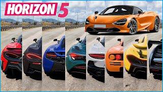 Forza Horizon 5 - Top 11 Fastest Mclaren Cars  Acceleraton & Top Speed Battle Stock