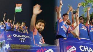 करोड़ो भारतीय Fans के बीच Wankhede Stadium पहुंची विश्व विजेता Team India With Trophy 