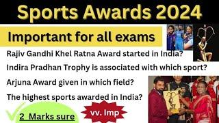 Sports Award 2024  Sports Related Imp Questions  Sports Quiz  Sports GK Trick  Imp GK