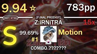 9.94⭐Motion  Camellia - ZiRNiTRA FiNAL PRODiGY #1 783pp 99.69% 15x