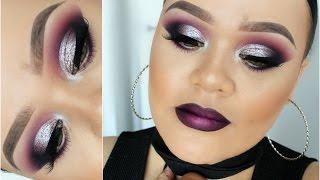 Dramatic Cut Crease & Purple Ombre Lip  Makeup Tutorial