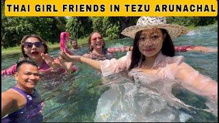 Thai Girl Friends Enjoying Swimming  in Tezu Arunachal Pradesh