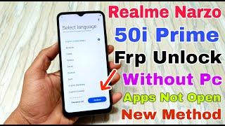 Realme Narzo 50i Prime FRP Unlock Without Pc  Google Account Bypass Realme Narzo 50i Prime 