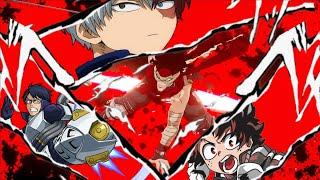 Boku no Hero pelea conta Stain anime + Persona 5 meme