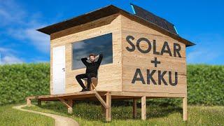Autarkes Gartenhaus mit Solarpanels & Stromspeicher
