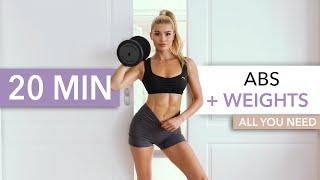 20 MIN ABS + WEIGHTS I 360° Solution everything you need for a 6-pack - Lower Upper + Side Abs