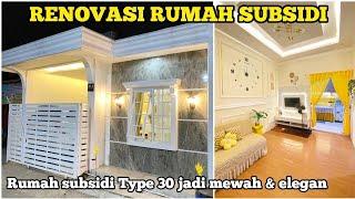 Renovasi rumah subsidi Type 3060 teras minimalis modern