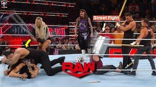 OMG  Judgment Day Destroy Rhea Ripley STREET FIGHT MATCH - WWE RAW 10 SEPTEMBER 2024