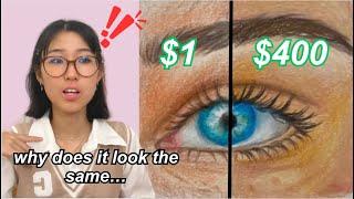 $1 vs. $400 Colored Pencil Review  Does Price REALLY Matter?