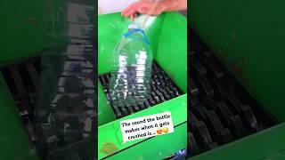 Plastic bottle into Shredder Machine   #shreddermachine #satisfying #asmr #experiment