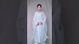 Chinese traditional clothes hanfu. Clean like water.