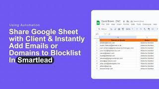 Client Put Emails to Google Sheet Add Them To Blocklist  Smartlead Automation
