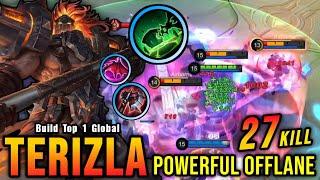 27 Kills Powerful Offlane Terizla MVP 15.5 Points - Build Top 1 Global Terizla  MLBB