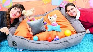 Ayşe Loli için pet yatağı alıyor Ayşe ve Baby Born Gül ile kız videoları