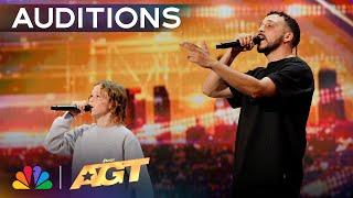 Father And Son Rap Duo Flewnt And Inkabee Perform Original We Dat Good  Auditions  AGT 2024