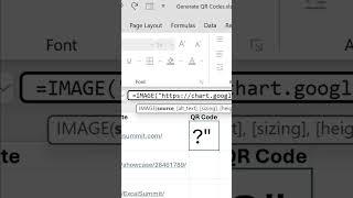 Generate QR codes from a set of URLs in Excel