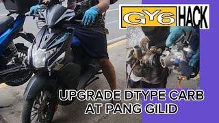 Rusi Gala Upgrade dtype carb at pang gilid l GY6 hack l Performance review