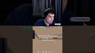CrazNeax shows his viewers an example of a BAD crouch spray in VALORANT  #valorant #crazneax