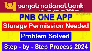 PNB One Statement Download Problem Storage Permission  pnb one statement download nahi ho raha hai