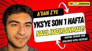 SON HAFTA KRİTİK TAVSİYELER Neler Yapılmalı? #yks2024 #tyt #ayt #derecehocam