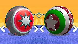 New Star Ball vs Old Star Ball Who is Win? Going Balls vs Action Balls on 4 Levels Race-685