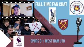 FULL TIME FAN CHAT  JAMES FEAVER  SPURS 3-1 WEST HAM