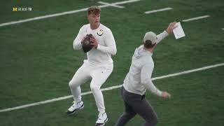 Watch JJ McCarthy on-field work at Michigans 2024 Pro Day