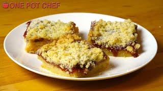 Jam Crumble Shortbread Slice  One Pot Chef