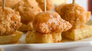 Chicken and Waffle Skewers