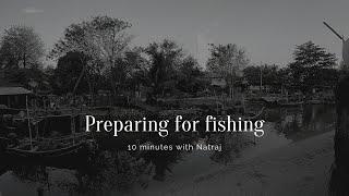 4K Morning preparing for fishing in Wat Tham Khao Tao  Rong Che Khao Tao  Thailand