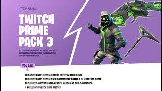 TWITCH PRIME PACK 3 EXCLUSIVES SHOWCASE Leaked Fortnite Battle Royale