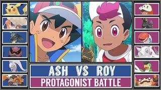 ASH vs ROY  Pokémon Horizons Battle