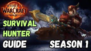 Survival Hunter Guide Season 1  THE WAR WITHIN  NEW Talents Rotations Gearing & More