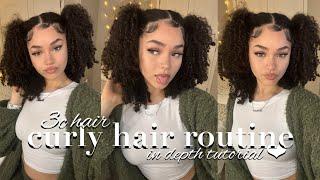 CURLY HAIR ROUTINE  3c hair type  in depth tutorial