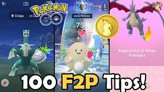 TOP 100 TIPS & TRICKS In Pokémon GO  Free To Play F2P Guide  How To Play Effectively