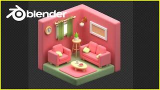Blender 3D Beginner Tutorial Smooth 3D Living Room