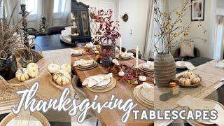 THANKSGIVING DECORATE WITH ME 2023SIMPLE THANKSGIVING TABLESCAPE DECOR + DECORATING IDEAS