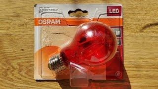 OSRAM LED STAR CLASSIC A Décor Red Filament Bulb 2.5w e27 1000k