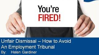 Unfair Dismissal Webinar How to Avoid an Employment Tribunal