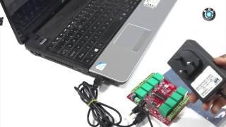 How to control USB 8 relay board through windows operating system